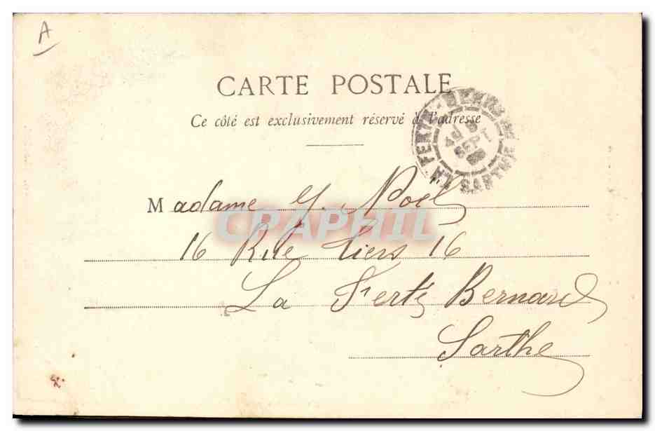 CPA Fantaisie Langage des Fleurs Femme Tulipe  — Verso