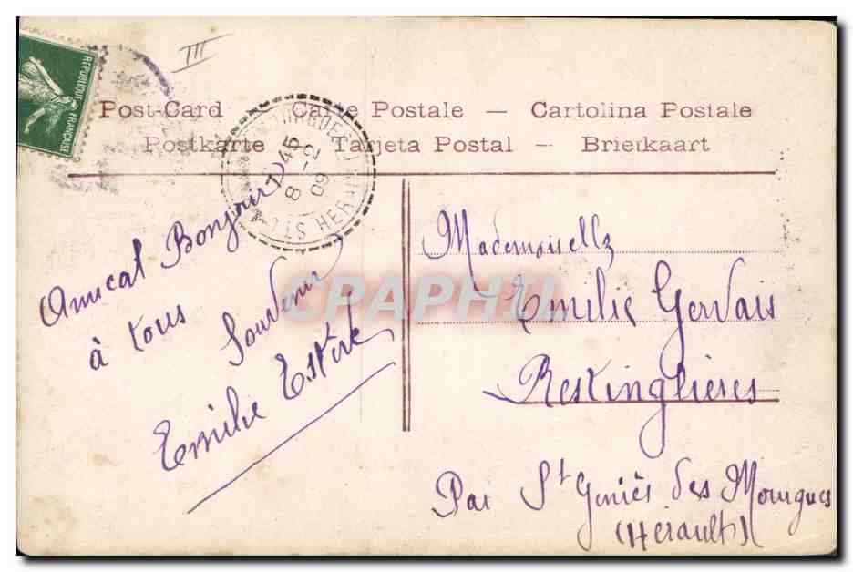 CPA Fantaisie Langage des Fleurs Marguerite Femme  — Rückseite