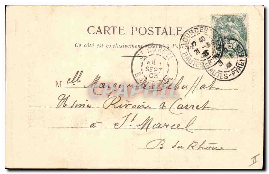 CPA Fantaisie Langage des Fleurs Femme Boule de neige  — Verso