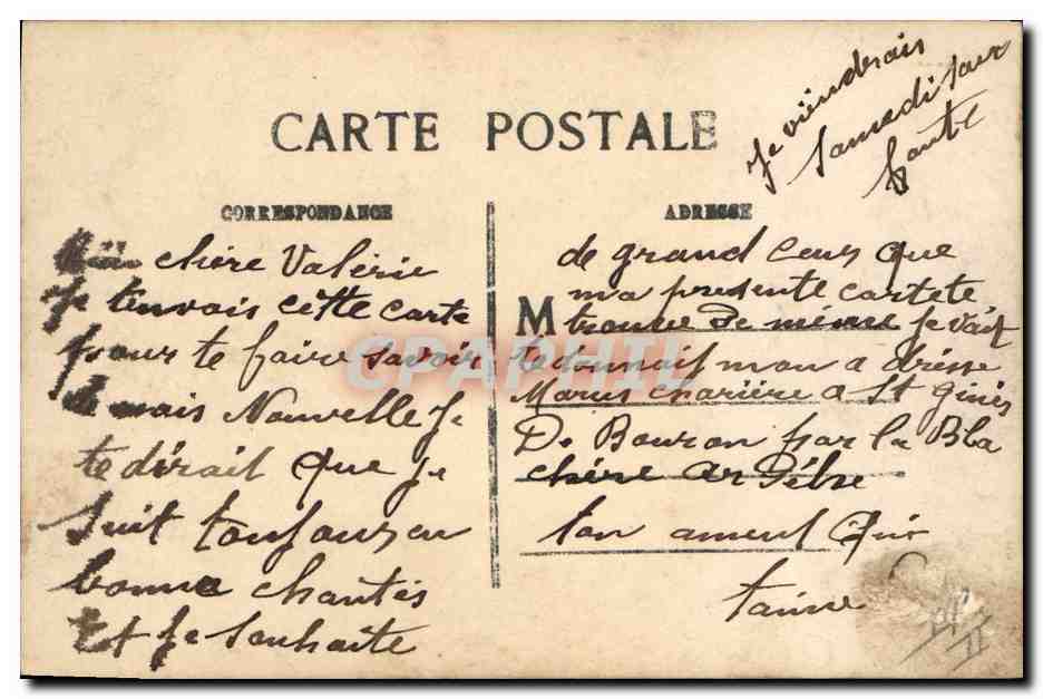 CPA Fantaisie Langage des Fleurs  — Verso