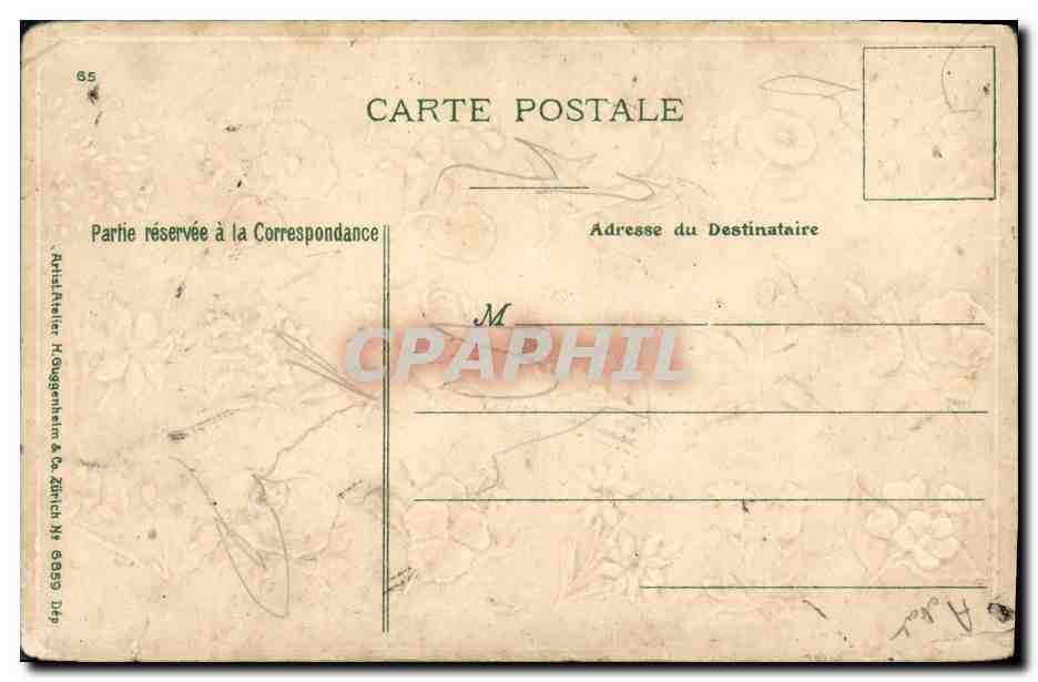 CPA Fantaisie Langage des Fleurs  — Rückseite