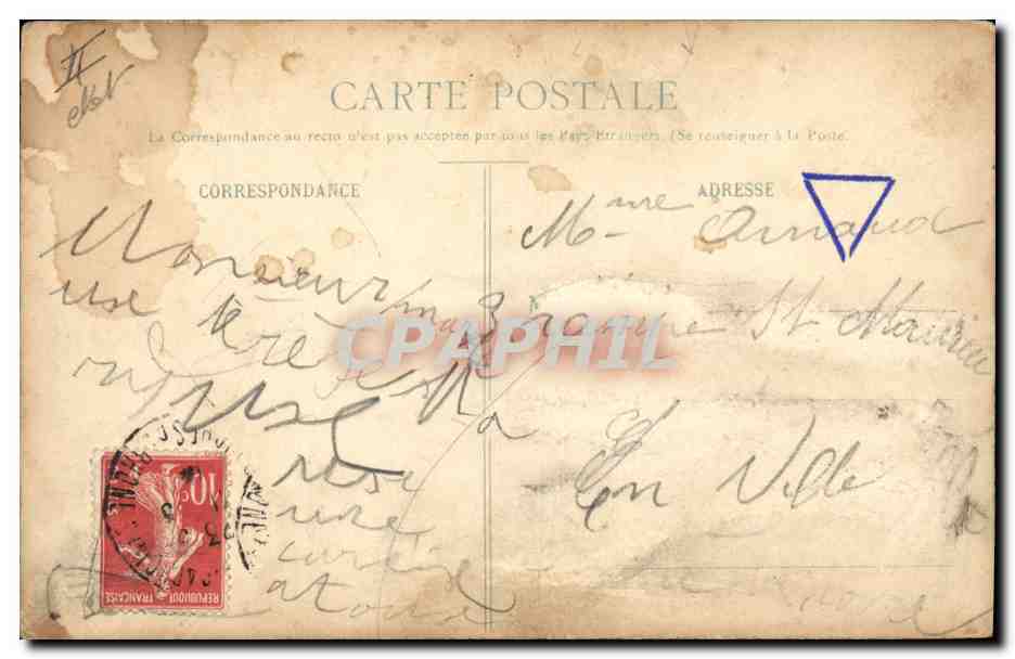 CPA Fantaisie Femme Poissons 1er Avril  — Verso