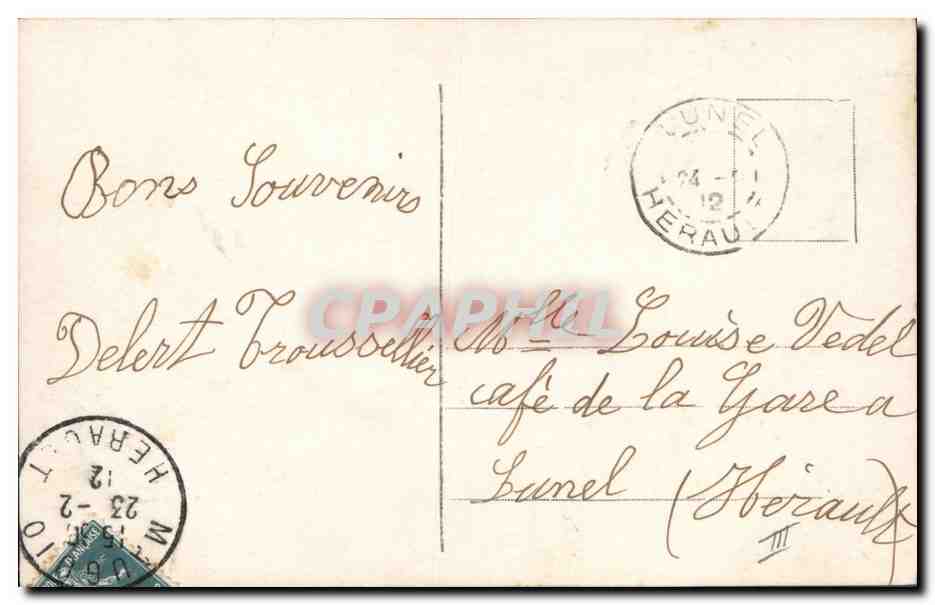 CPA Fantaisie Langage des Rubans Femme Fleurs  — Verso