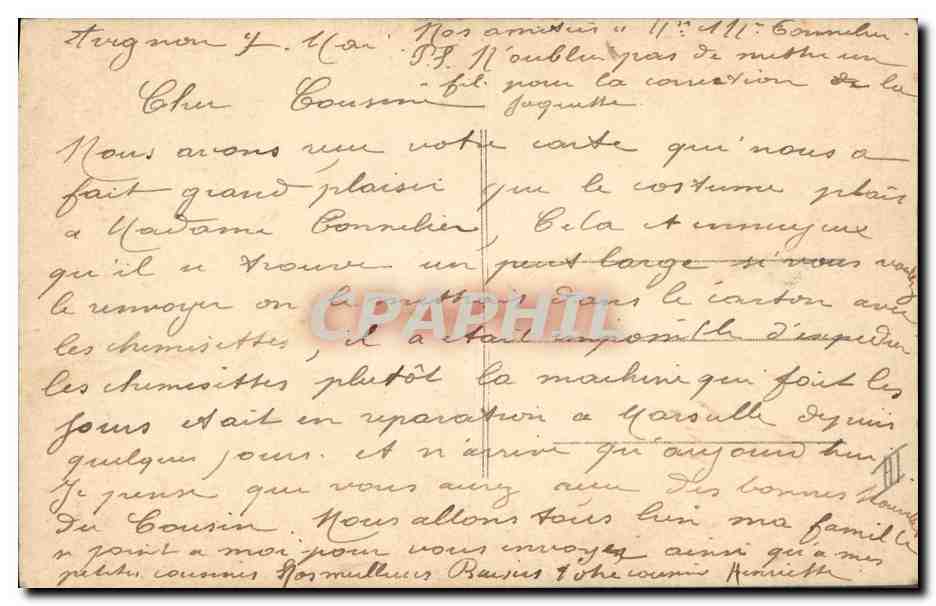 CPA Fantaisie Langage des Fleurs  — Verso