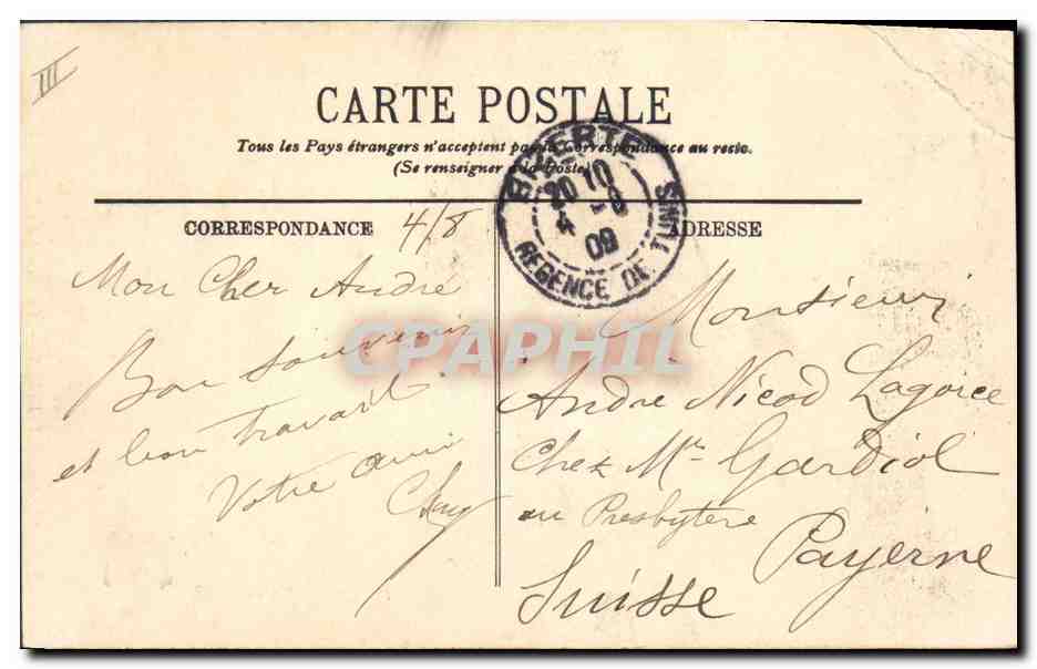CPA Palmiers Palmier La recolte des dattes  — Verso