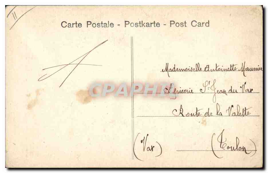 Femme élégante dans un jardin — Sousse — éditeur A. Géron (n° 4909) — Rückseite
