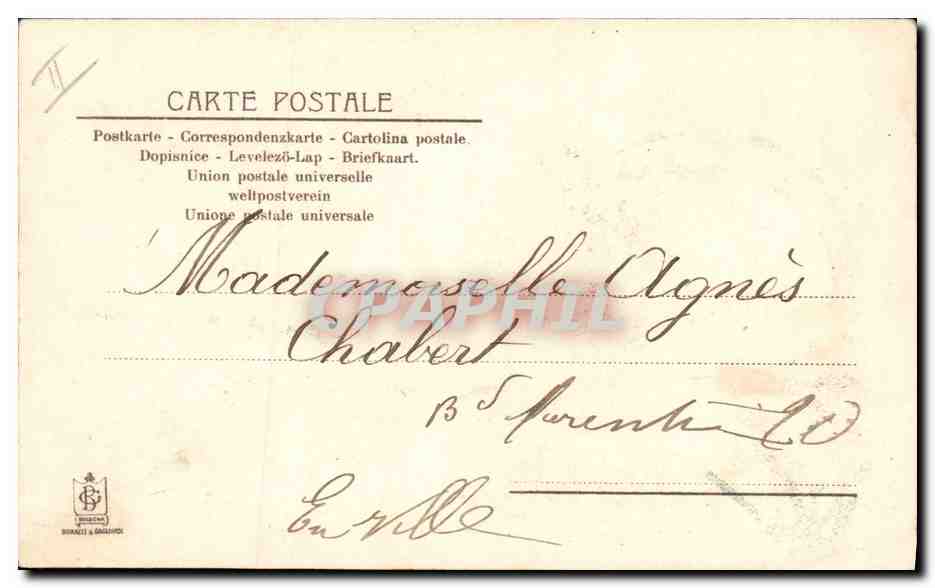CPA Fantaisie Fleurs Lettres Lettre L  — Verso
