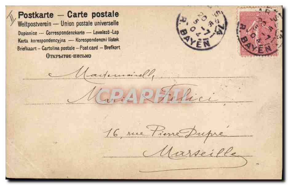 CPA Fantaisie Femme Lettres Lettre M — Reverso