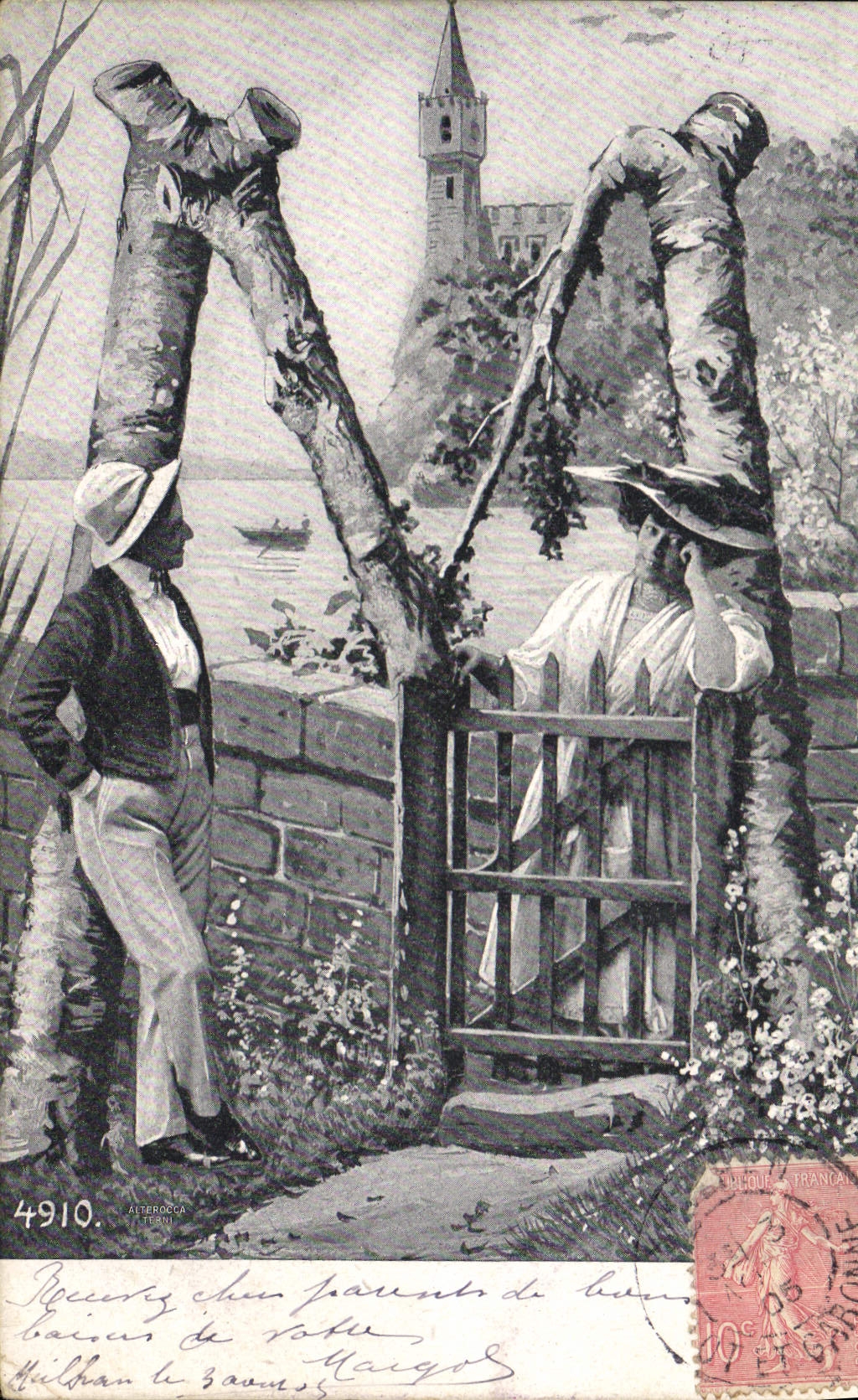 Aiguillon — Vue du château — Éditeur A. Astoroca, n° 4910