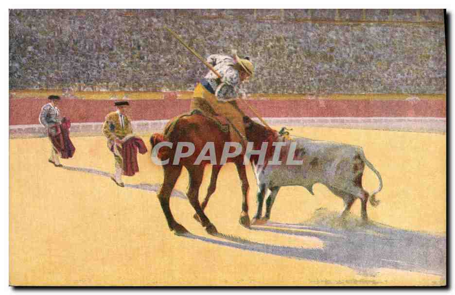 CPA Corrida Course de taureaux Una buena vara 