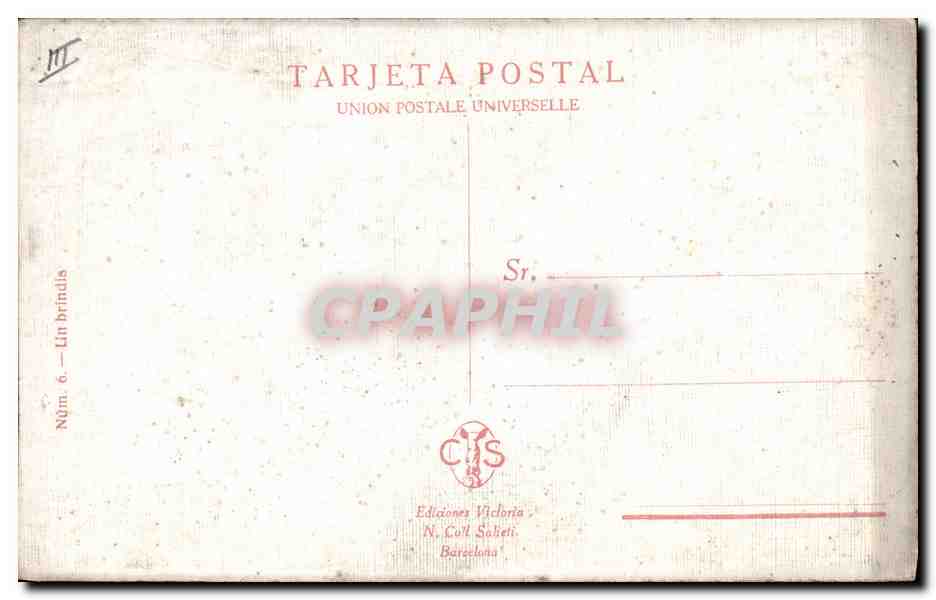 CPA Corrida Course de taureaux Un brindis  — Rückseite