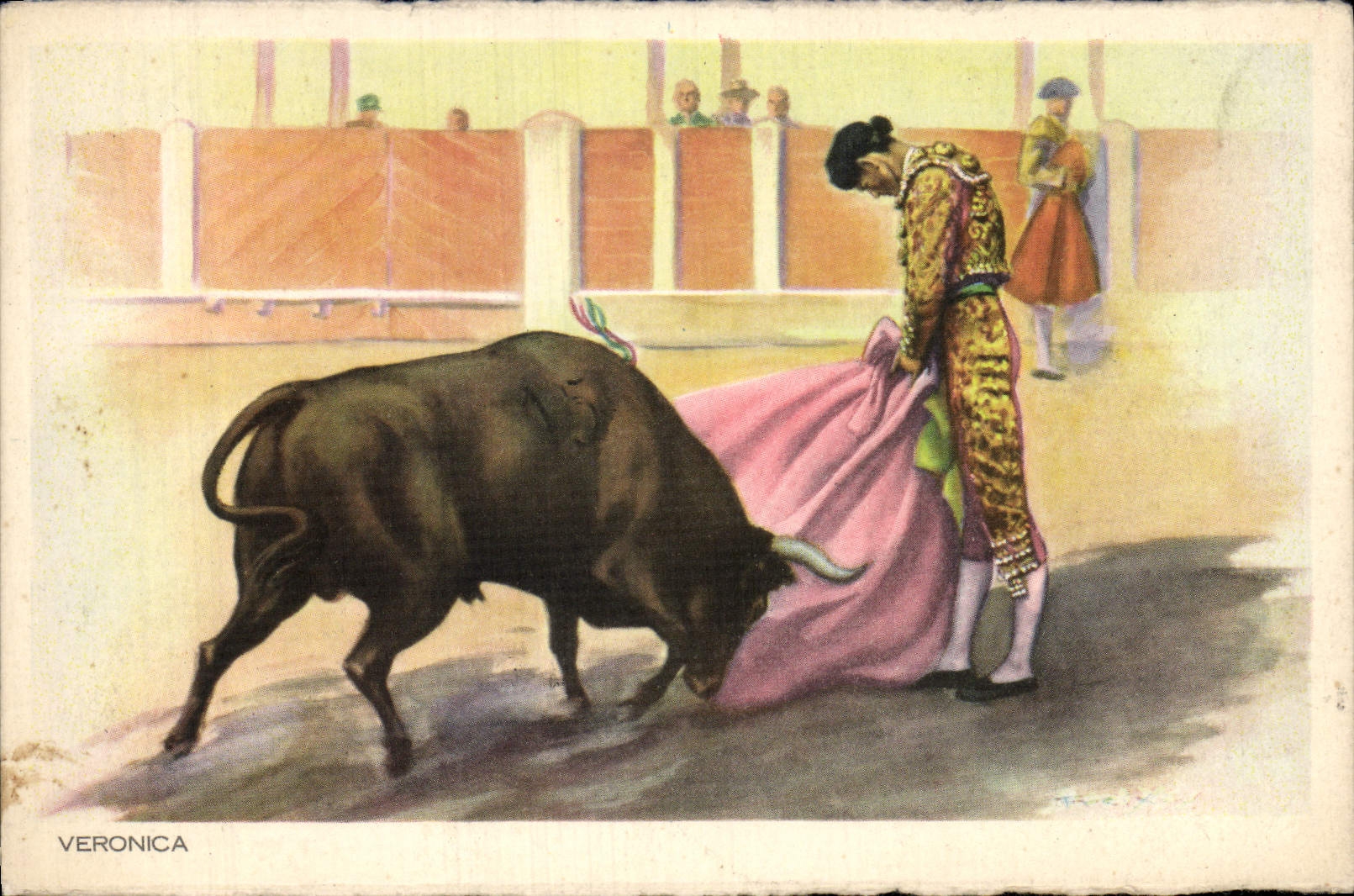 CPA Corrida Course de taureaux Veronica 