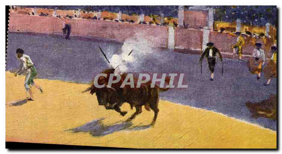 CPA Corrida Course de taureaux Bertuchi 