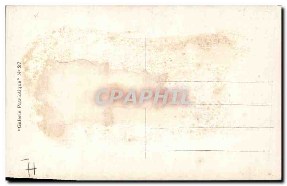 CPA Militaria General Gallieni  — Verso