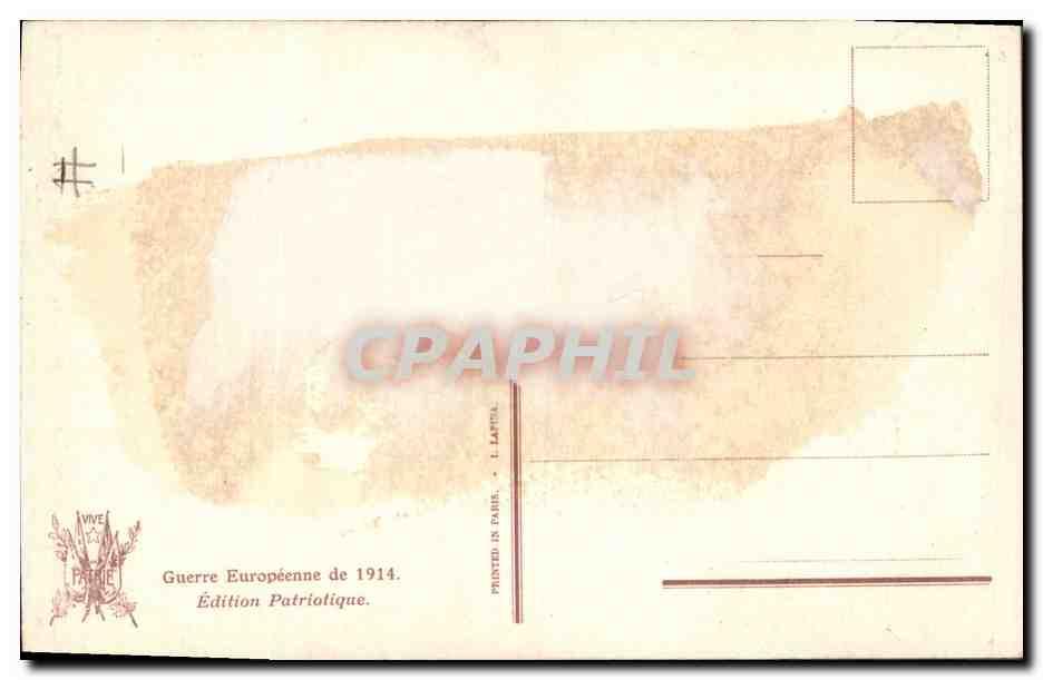 CPA Militaria General Sarrail  — Rückseite