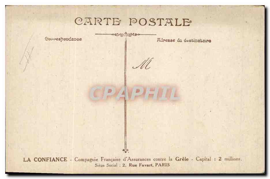 Général français en uniforme — portrait — éditeur LA CONFIANCE — Verso