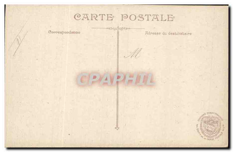 Général français — portrait en uniforme — éditeur César, n° de série non visible — Verso