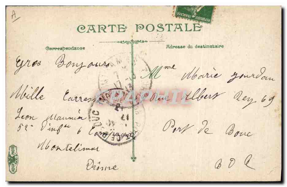 Infanterie — Départ de permissionnaires — L.V. & Cie, n°3586 — Reverso
