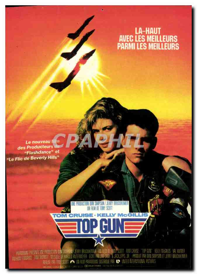 CPA Cinema Top Gun Tom Cruise Kelly McGillis 
