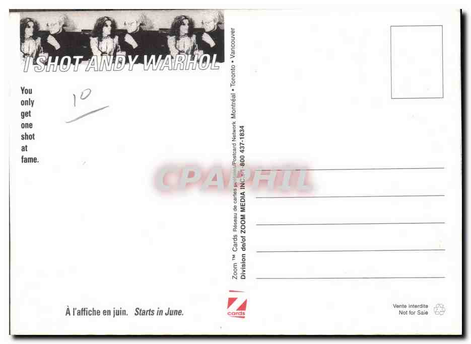 CPA Cinema I shot Andy Warhol Lili Taylor Stephen Dorff Jared Harris — Back