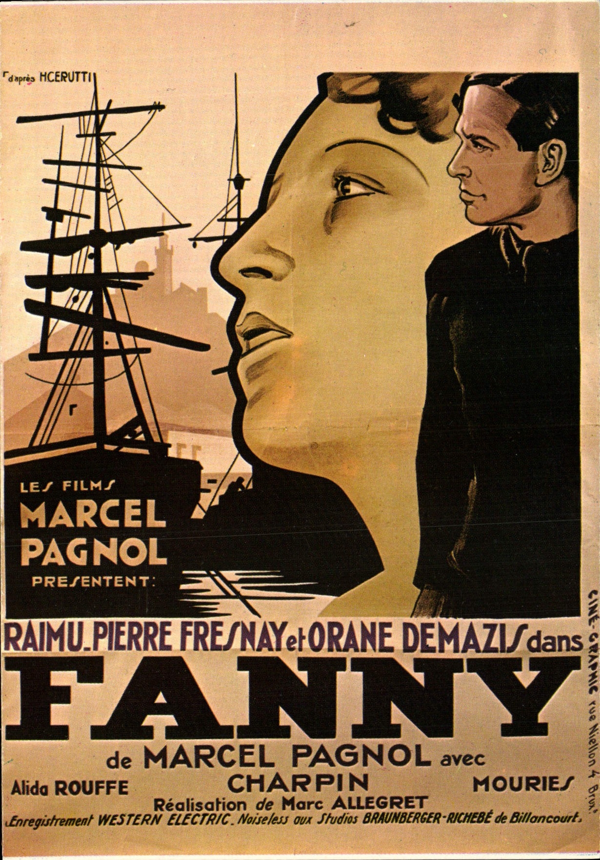 CPA Cinema Fanny Marcel Pagnol Alida Rouffe Mouries Marc Allegret