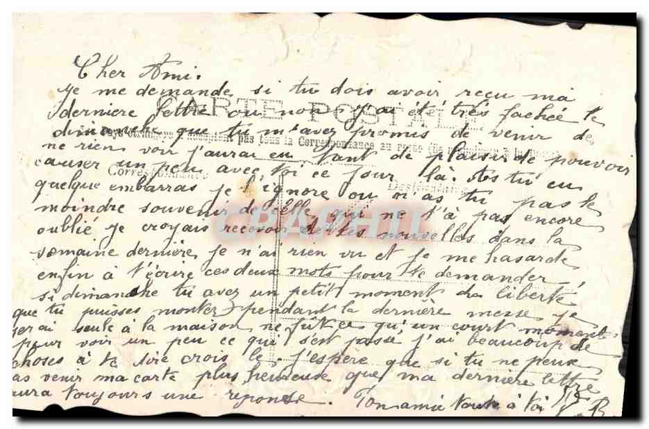 CPA Fantaisie Fleurs  — Verso