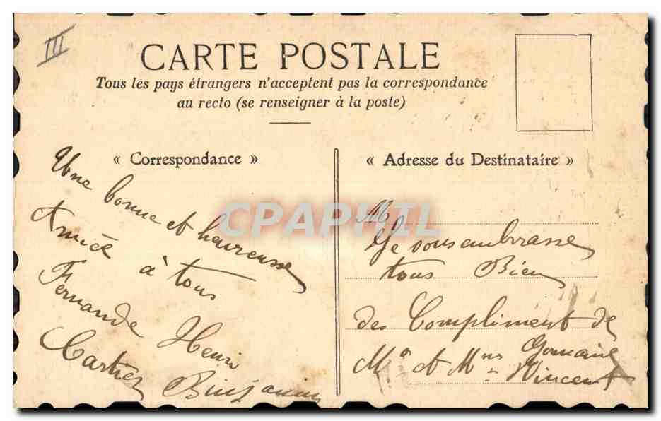 CPA Fantaisie Fleurs  — Verso