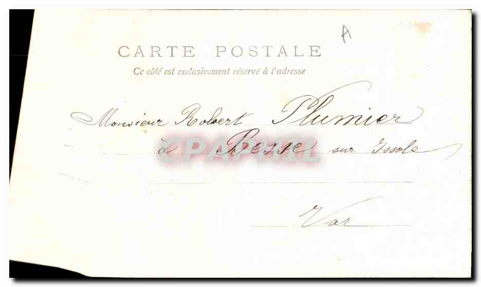 Bonne & Heureuse Année — carte de vœux avec bouquet de fleurs et enveloppe décorative — éditeur non visible — Rückseite