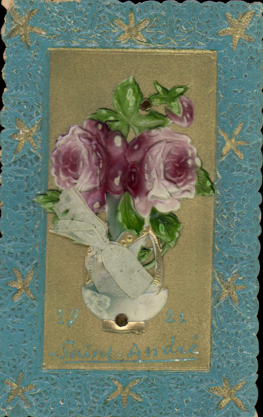 Bouquet de roses — Saint André — éditeur inconnu, n° de série non visible