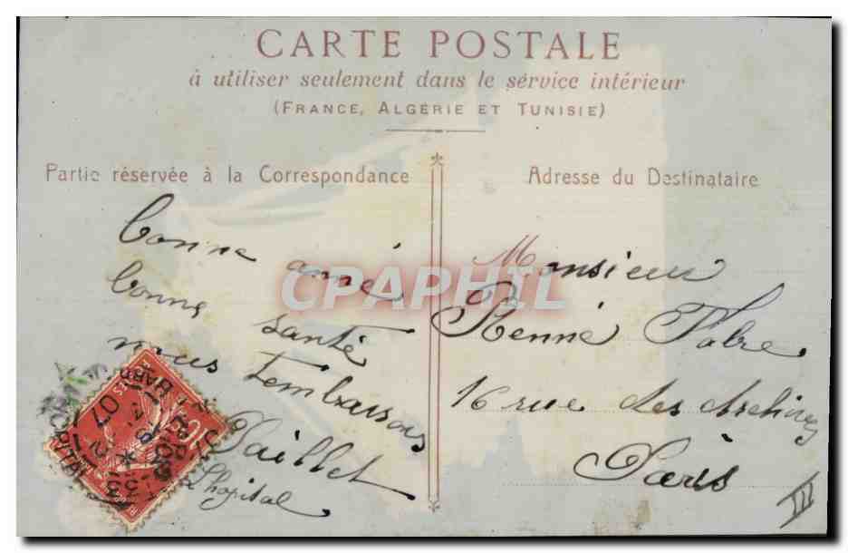 CPA Fantaisie Fleurs Bateau  — Verso