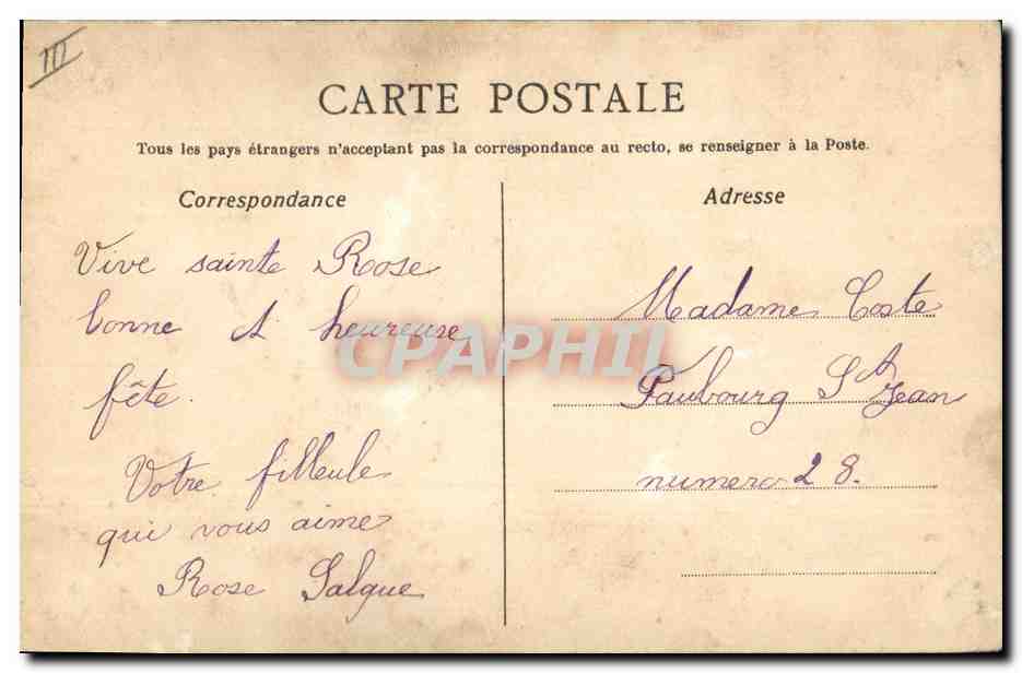 CPA Fantaisie Fleurs  — Verso
