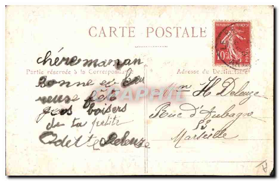 Fille assise dans un panier de trèfles — Saint-Patrick — éditeur non visible — Verso