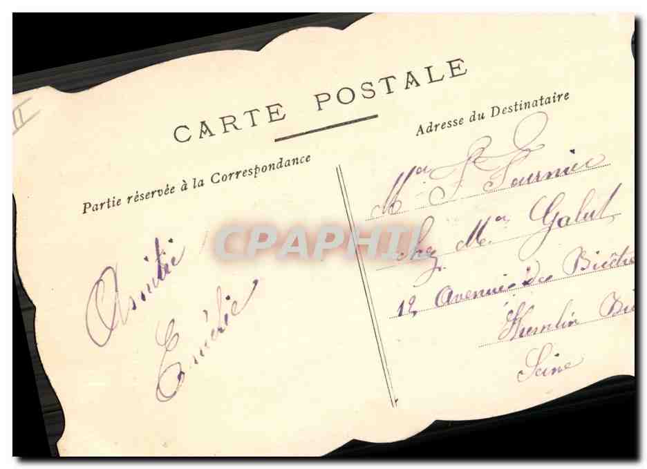 CPA Fantaisie Fleurs Oiseaux  — Verso