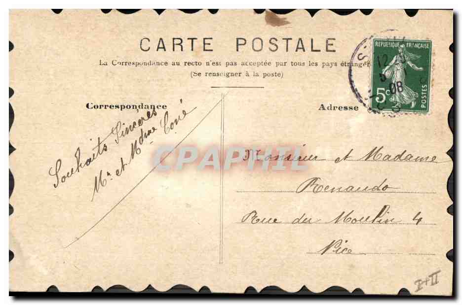 CPA Fantaisie Fleurs  — Verso