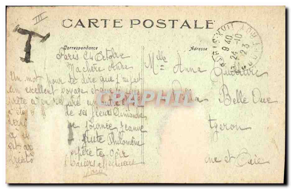 CPA Folklore Artisane de Douarnenez  — Verso