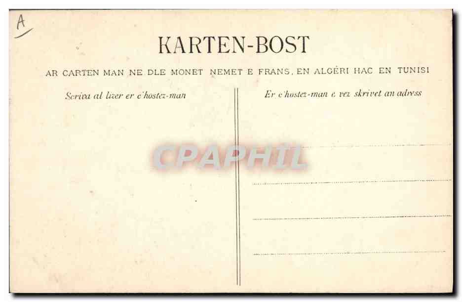 CPA Folklore Morlaix La coiffe de deuil  — Verso