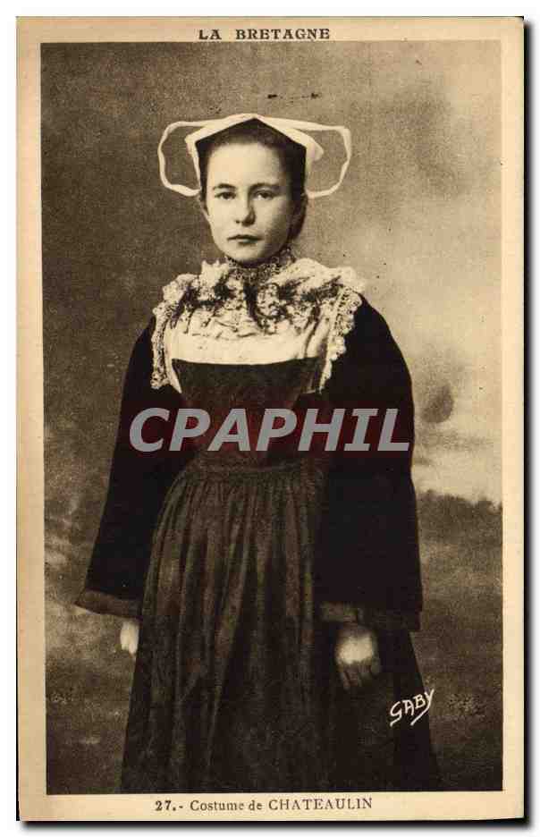 CPA Folklore Costume de Chateaulin 