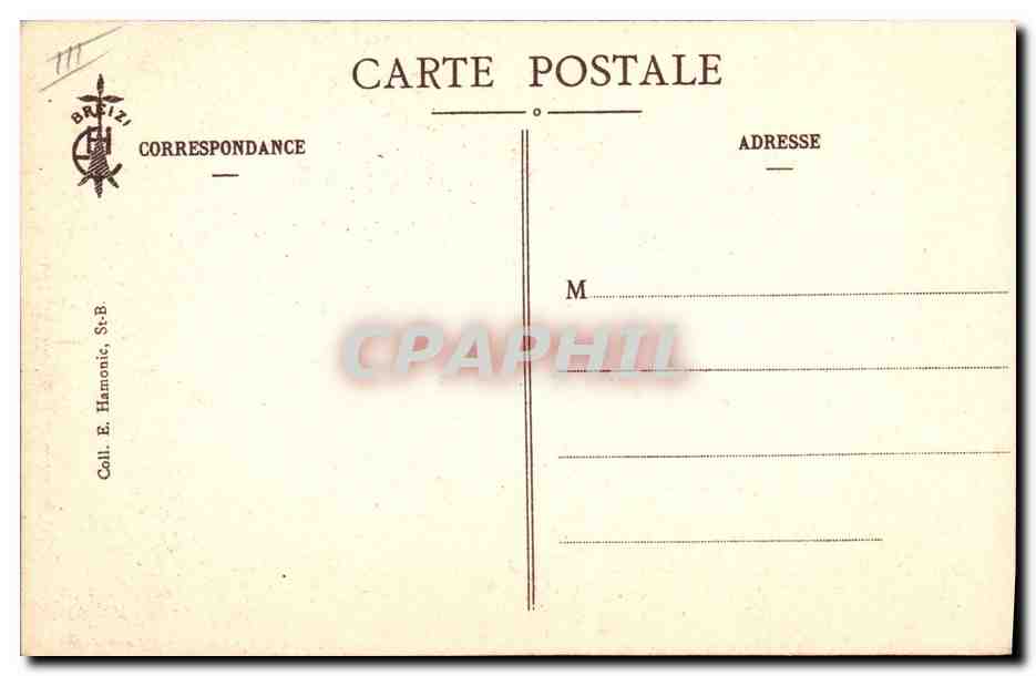 CPA Folklore Les derniers Bragou Braz Plonevez Porzay  — Verso