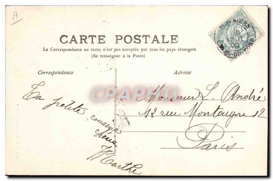 CPA Folklore Coiffure de Pleudihen  — Verso