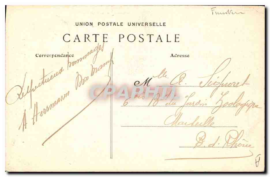 CPA Folklore Jeune fille des environs de Douarnenez Ploare Le Juch Pouldergat Costume de fete  — Verso