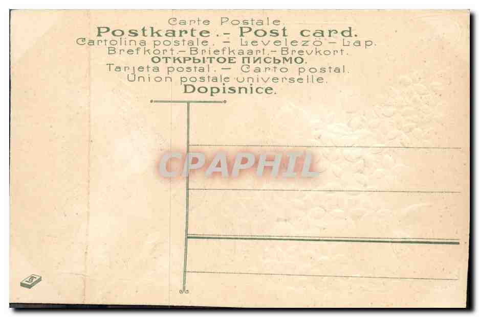 CPA Fantaisie Fleurs  — Verso