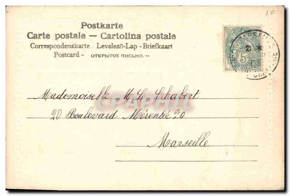 CPA Fantaisie Fleurs  — Rückseite