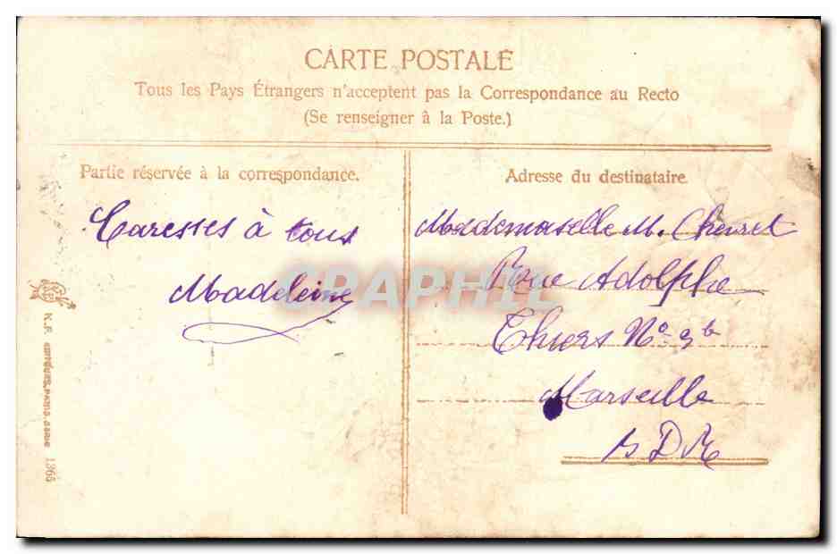 CPA Fantaisie Fleurs  — Rückseite