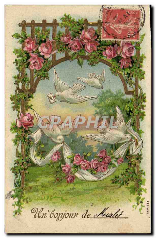 CPA Fantaisie Fleurs Colombes 