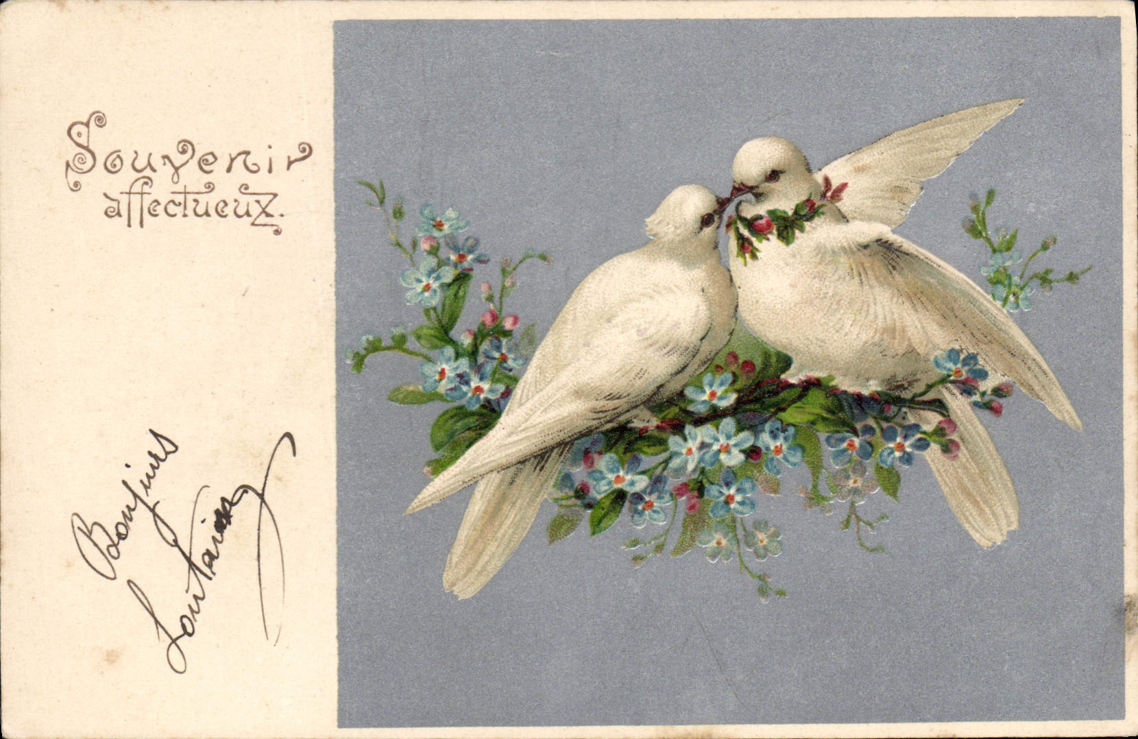 CPA Fantaisie Fleurs Colombes - Recto