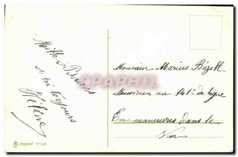 CPA Fantaisie Fleurs  — Rückseite