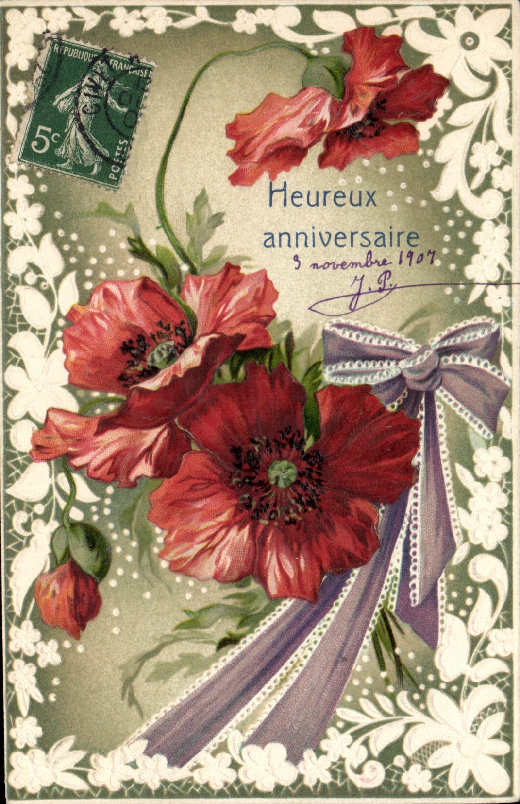 CPA Fantaisie Fleurs 