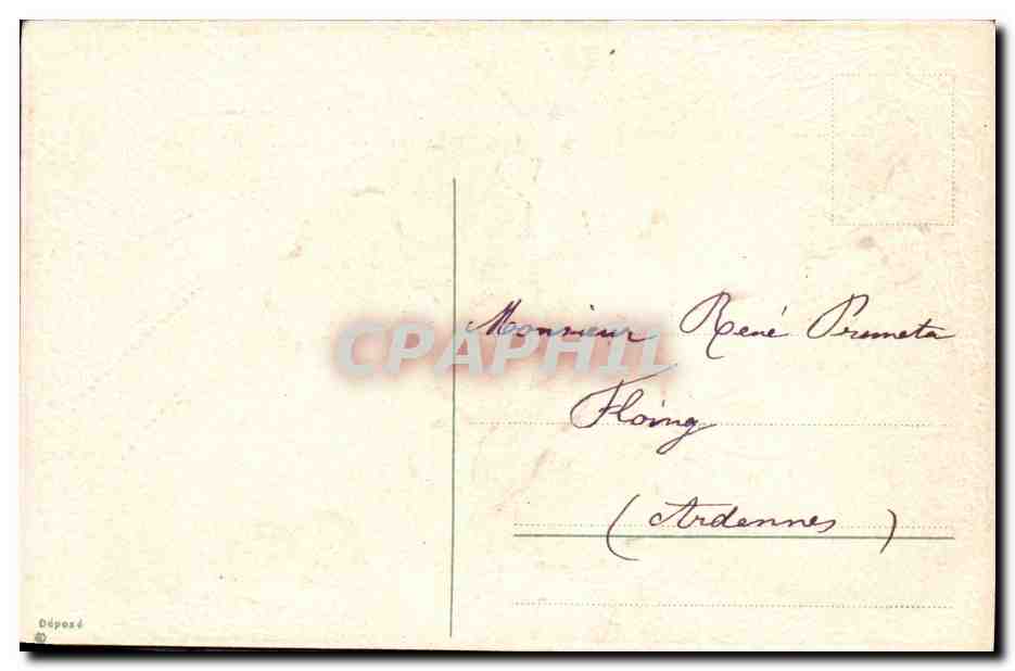 CPA Fantaisie Fleurs  — Verso