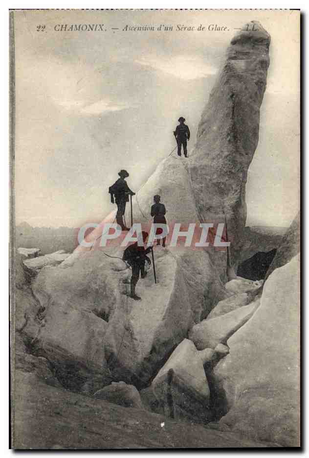 CPA Alpinisme Chamonix Ascension d'un serac de glace 