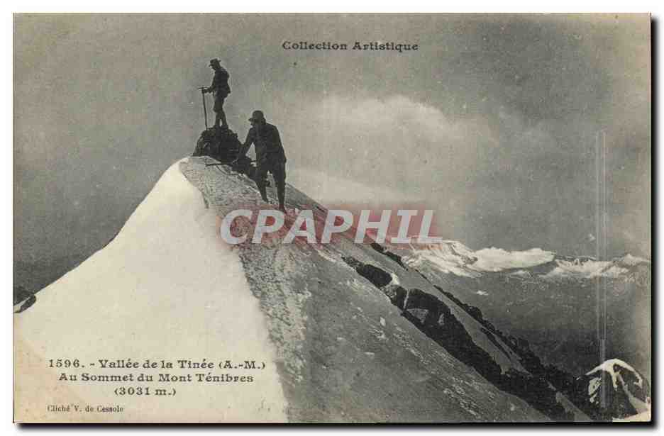CPA Alpinisme Vallee de la Tinee Au sommet du mont Tenibres 
